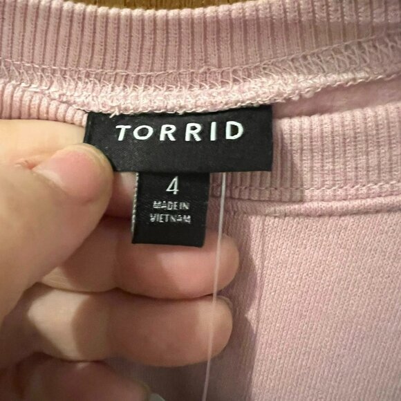 Size 4(4X)(26) - Torrid - NWT - Dusty Rose "Radiate Love" Long Sleeve Heavy Knit - Picture 2 of 7